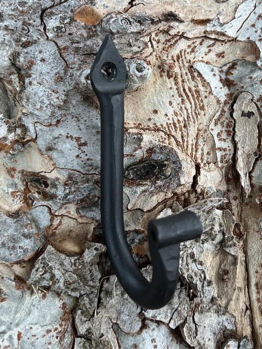 Forged J-Hook - Fishtail Scroll