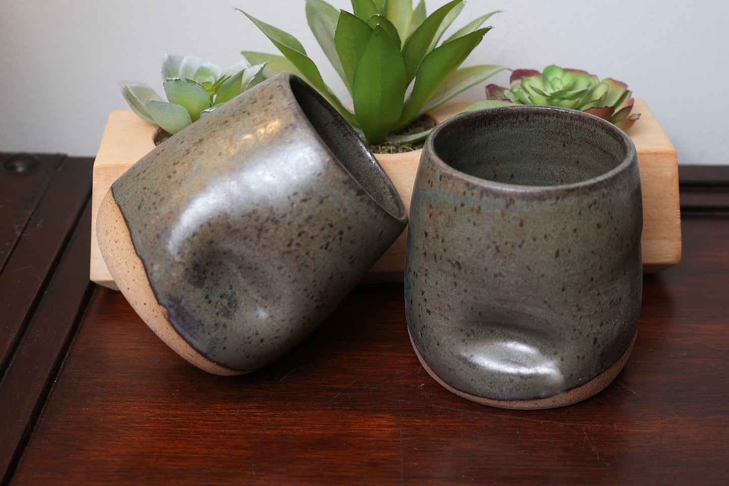 Sawdust and Clay Thumbprint tumblers
