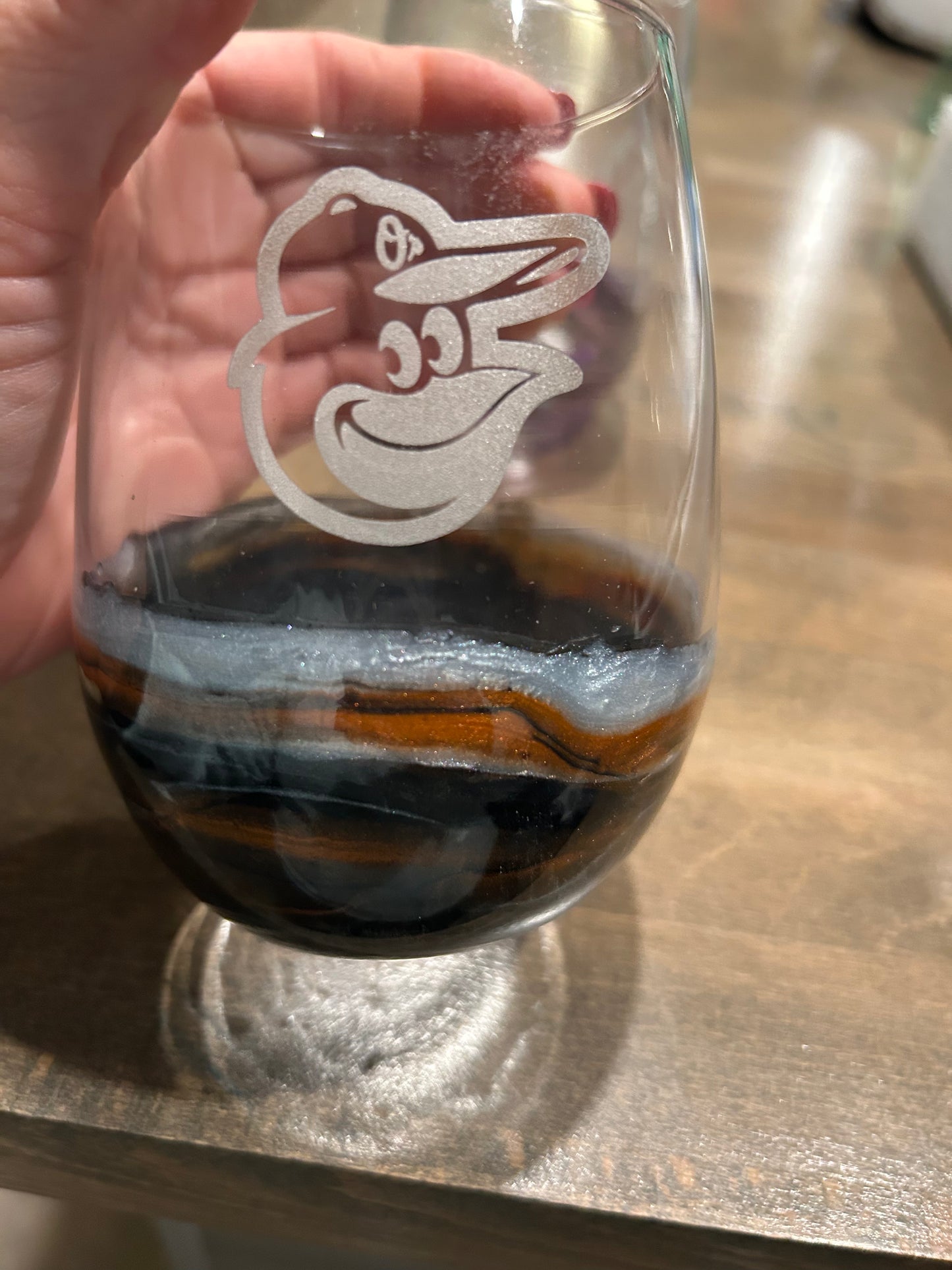 Resin Stemless Wine Glass