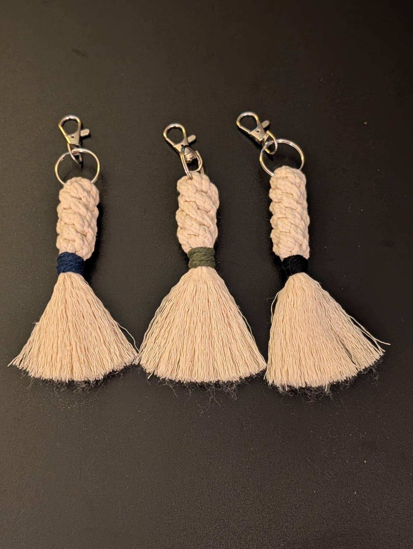 Macrame Spiral Key Chain