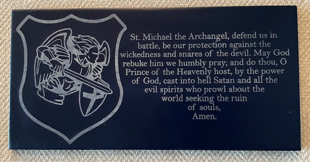 St. Michael the Archangel Police Prayer Lasered Tile
