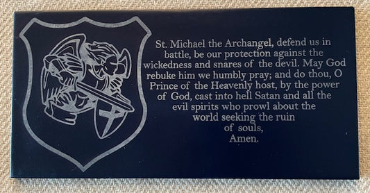 St. Michael the Archangel Police Prayer Lasered Tile