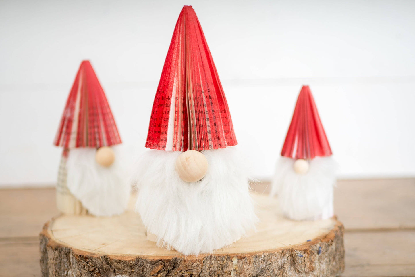 Christmas Gnome Book Decor-Bibliophile Holiday Decor