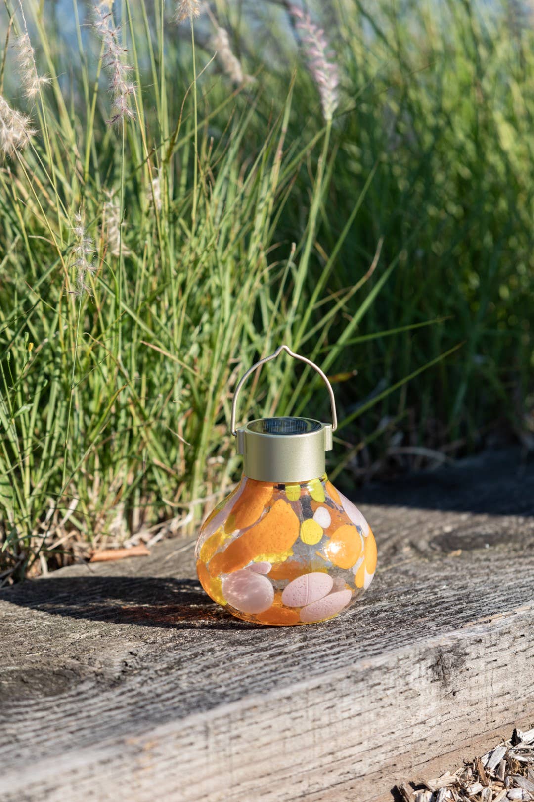 *NEW* Tea Lantern - 5" Glass Outdoor Solar Lantern - Mai Tai