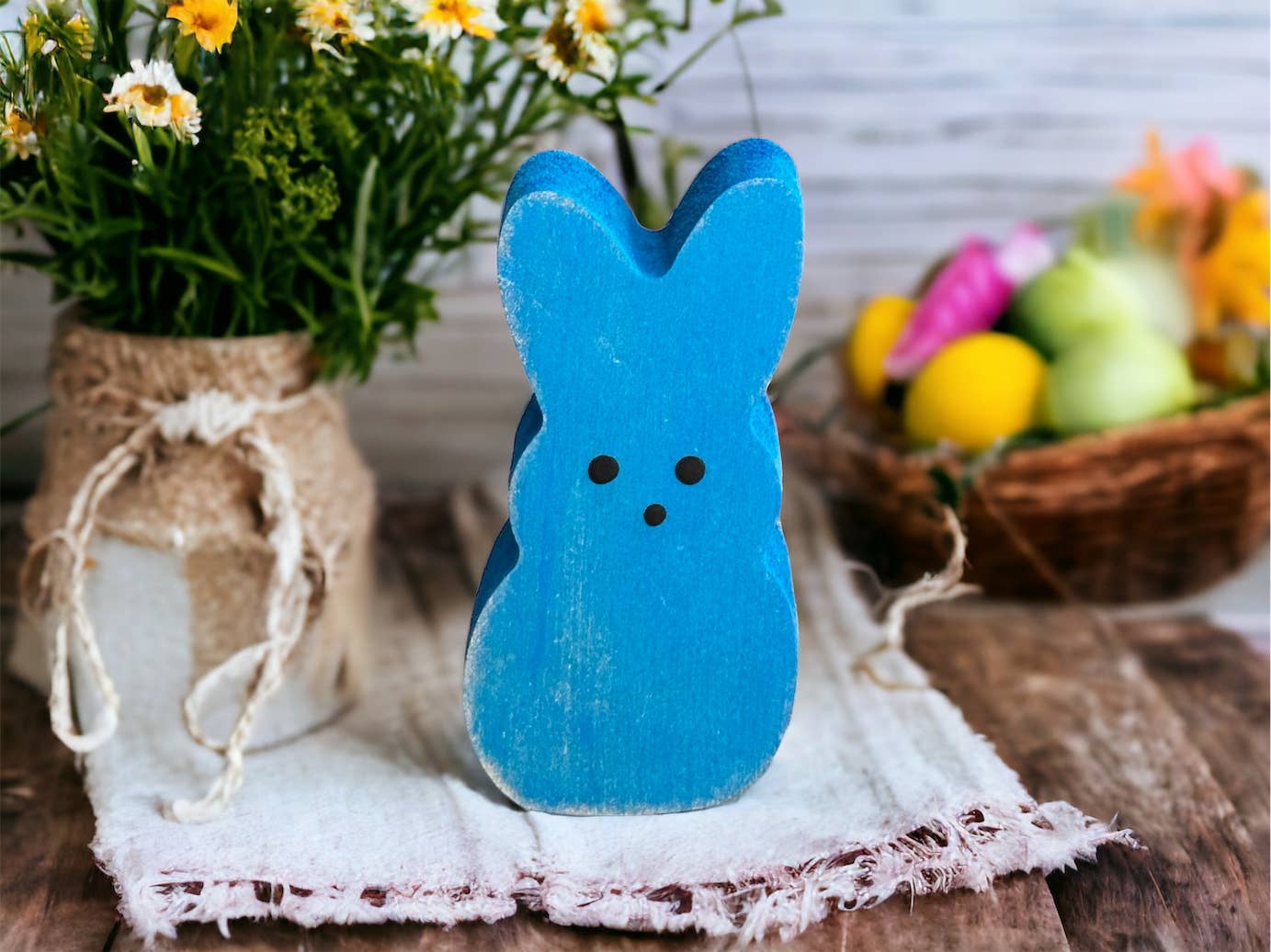 Primitive Rustic Wood Spring/Easter Peeps - SMALL 3.5"