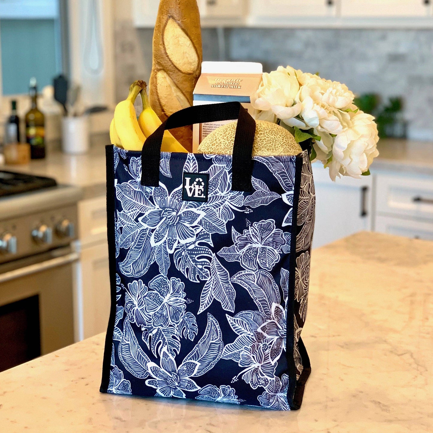 LOVE SACK Grocery Bag - Dark Tropics