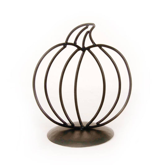 60228 - 7.5x8 mtl pmpkn on stnd, HALLOWEEN FALL Decor