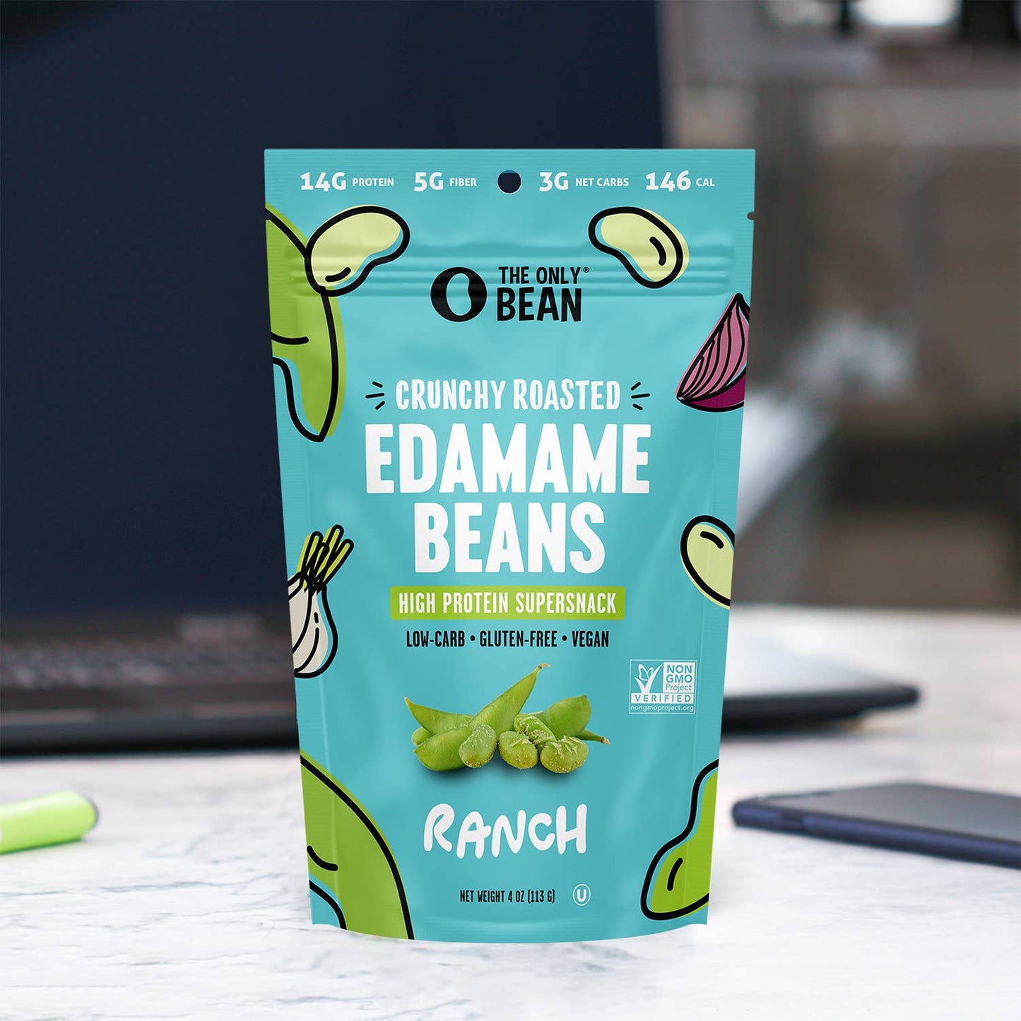 Crunchy Roasted Edamame Ranch - 4oz (6 pack)