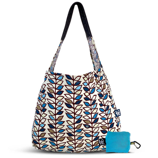 Stash It Tote Bag -  Blue Leaf