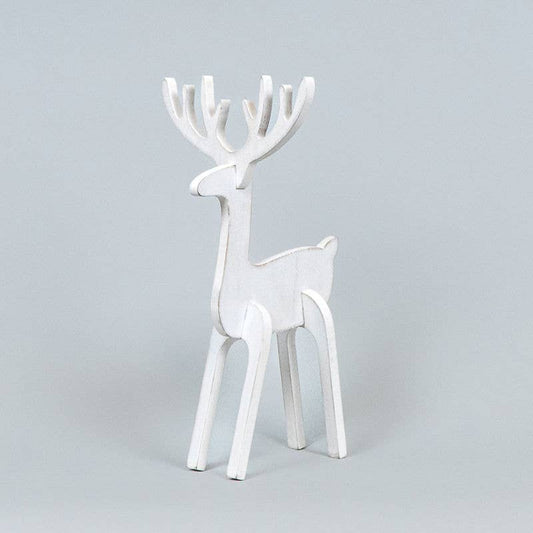 71128 - 6.25x12x6.5 wood  (REINDEER)   CHRISTMAS Decor