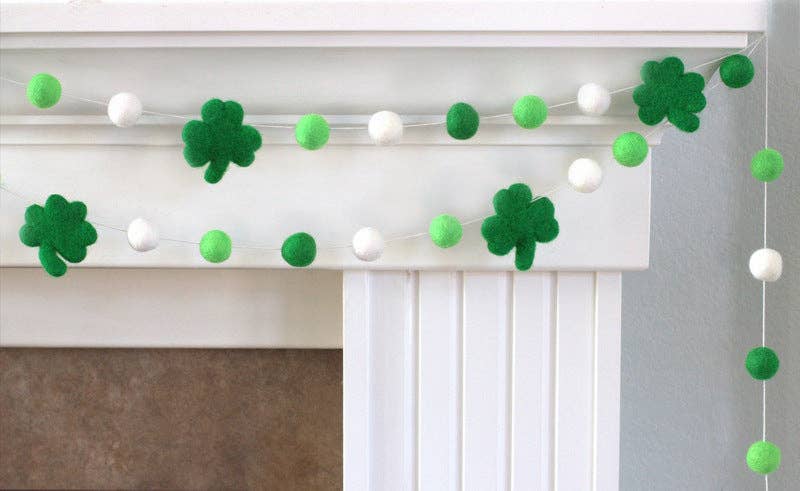 St Patrick's Day Shamrock Felt Garland