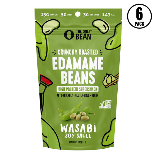 Crunchy Roasted Edamame Wasabi Soy Sauce - 4oz (6 pack)
