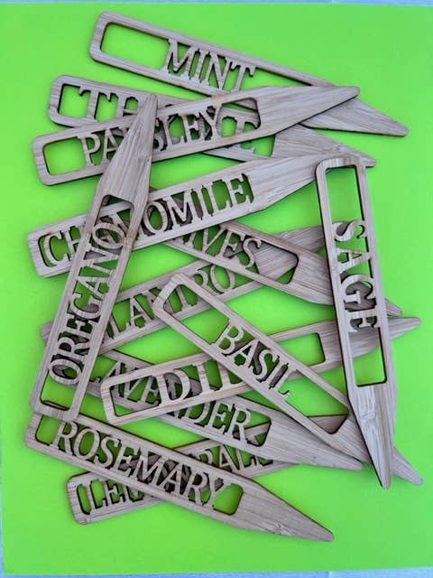Herb Garden Markers - Includes Free Display Box