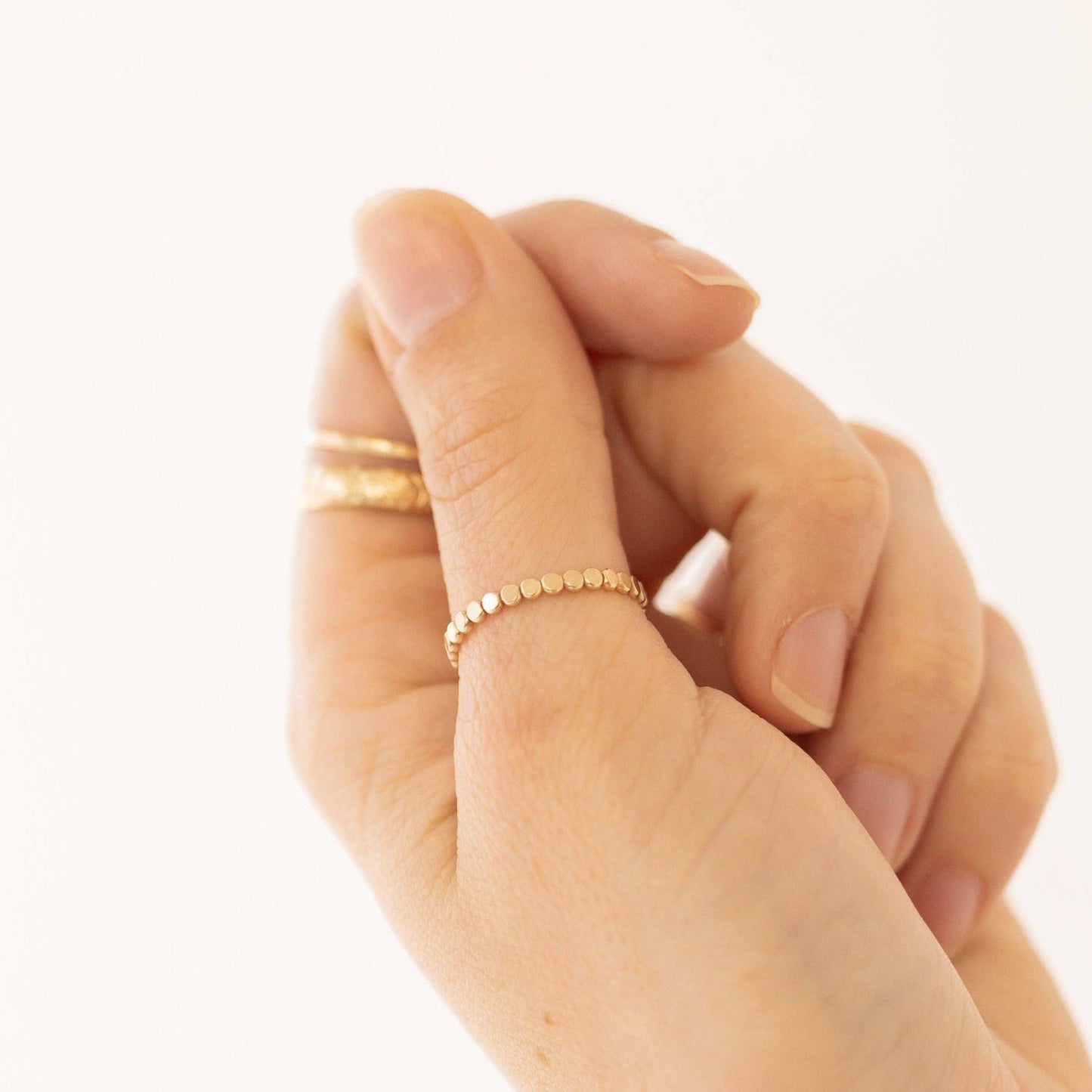 Pebble Stacking Ring | 14k Gold Fill & Sterling Silver