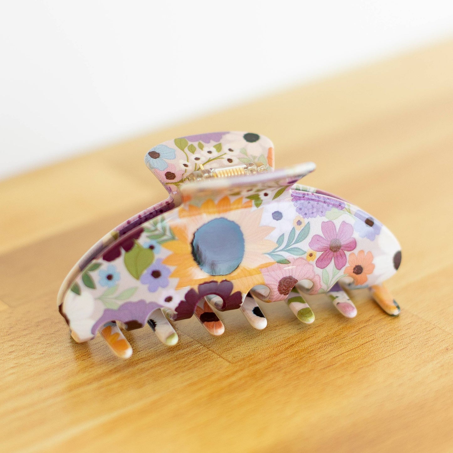 Rainbow Garden Claw Clip