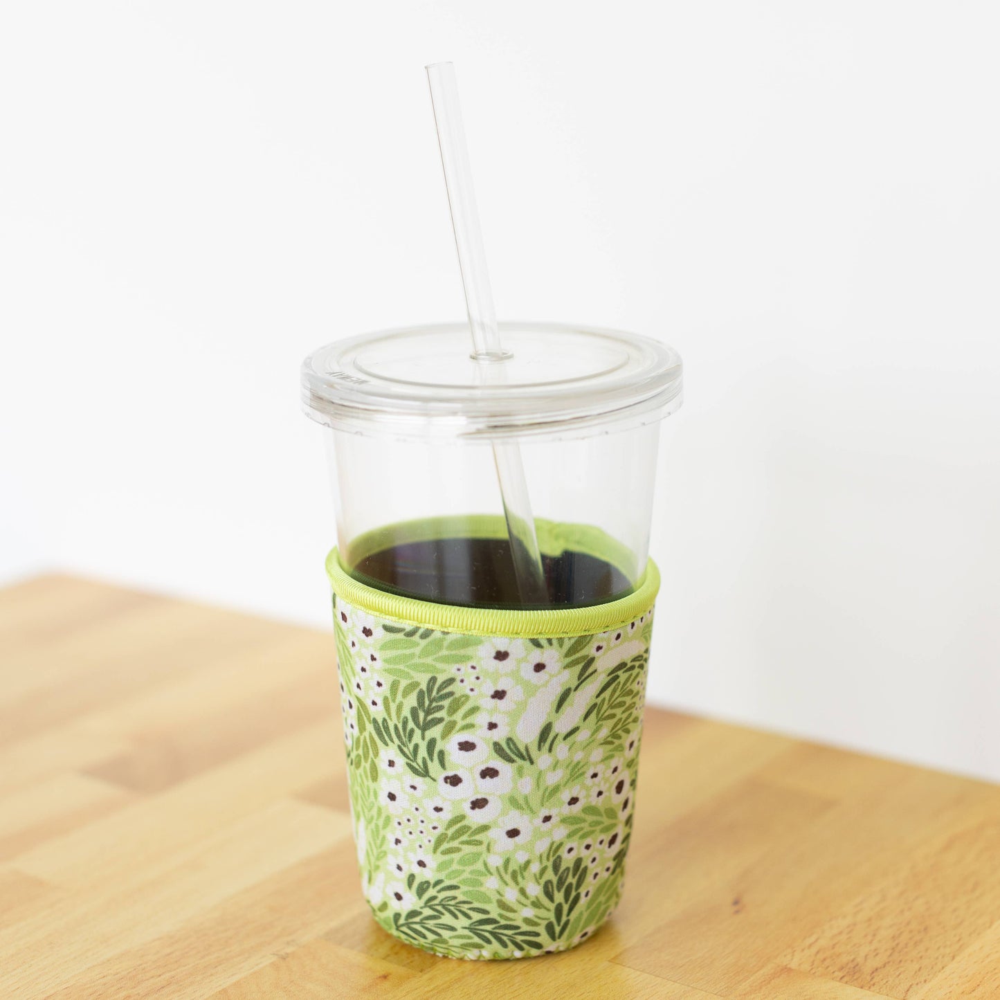 Matcha Floral Drink Sleeve