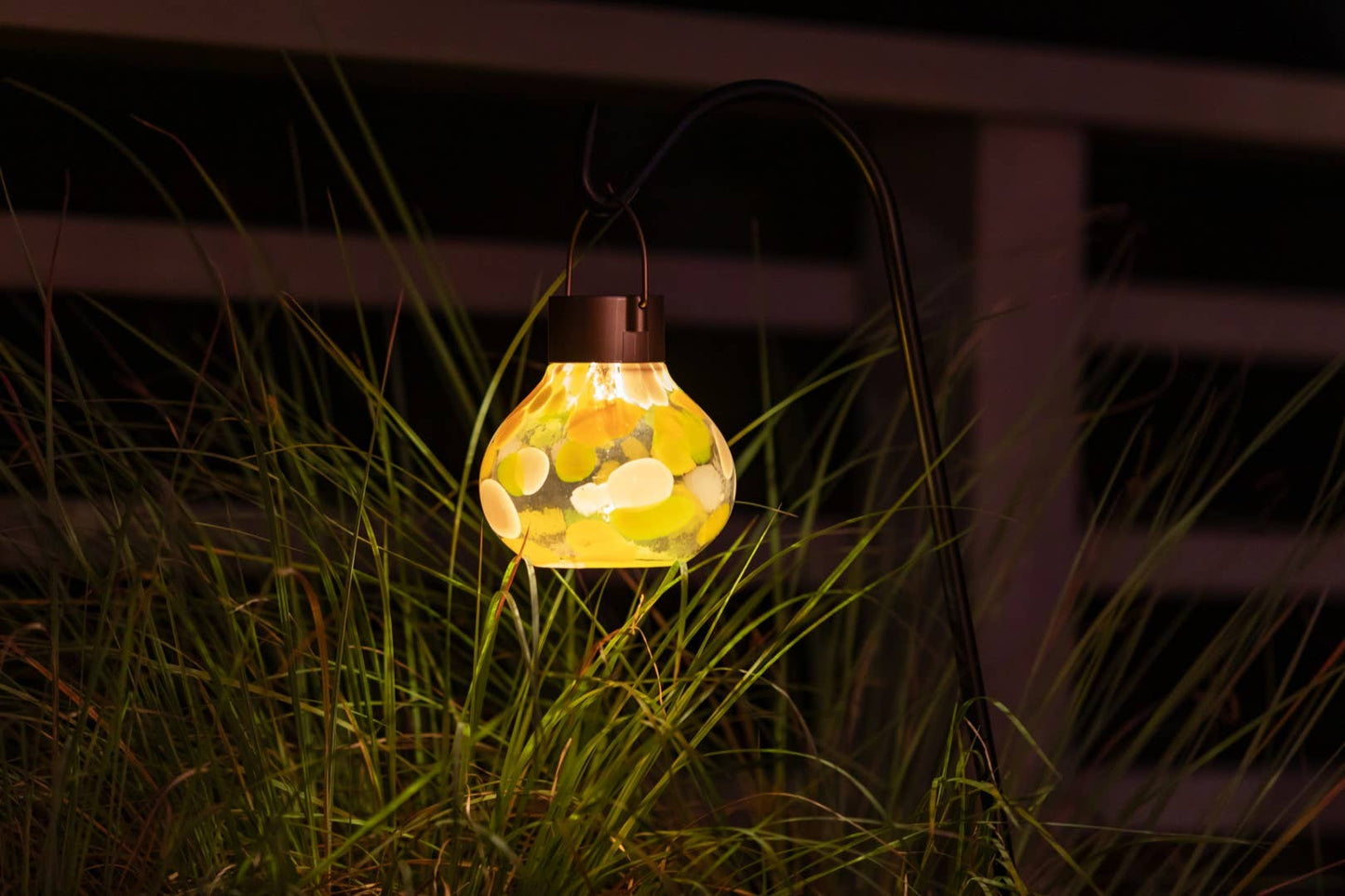*NEW* Tea Lantern - 5" Glass Outdoor Solar Lantern - Mai Tai