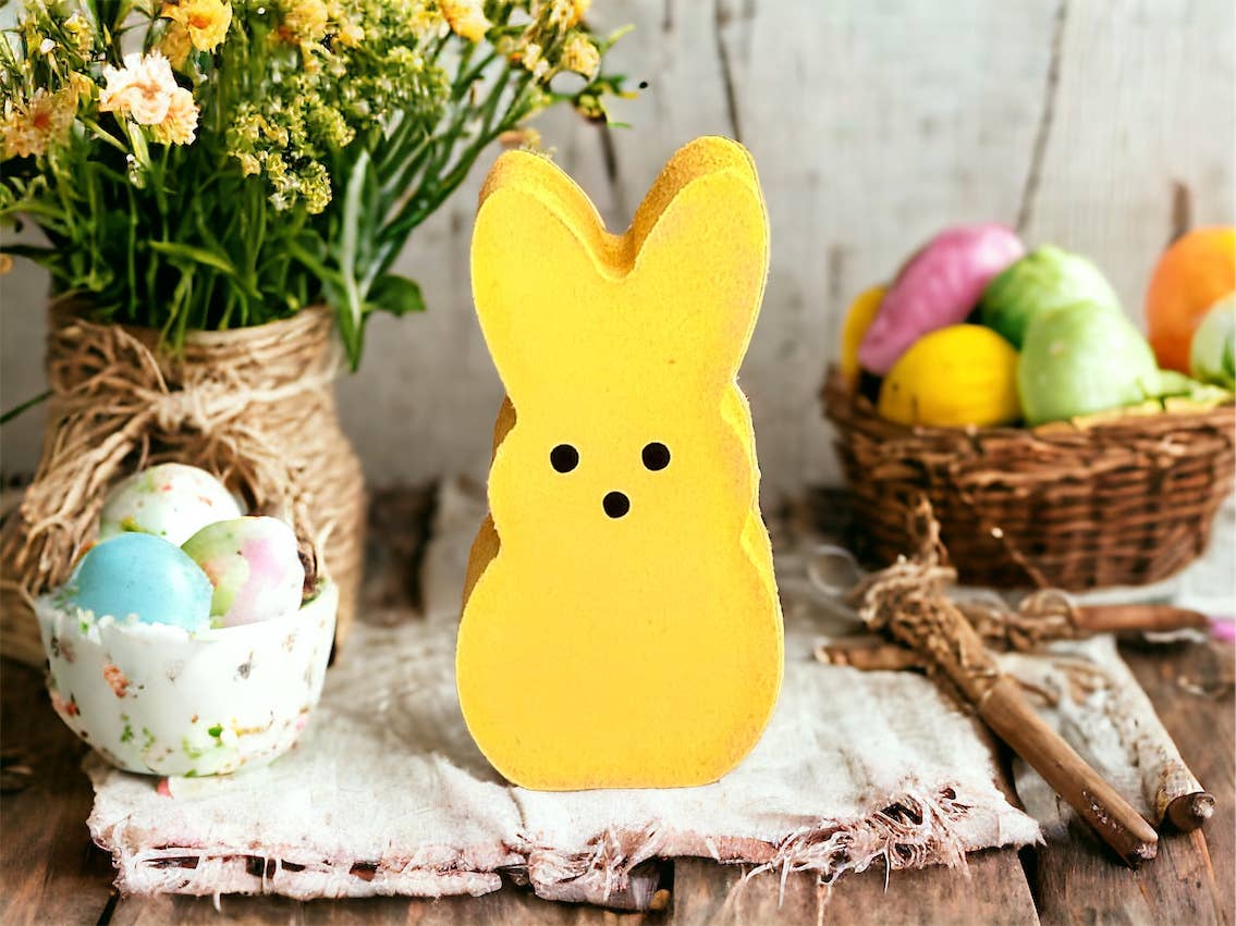 Primitive Rustic Wood Spring/Easter Peeps - SMALL 3.5"