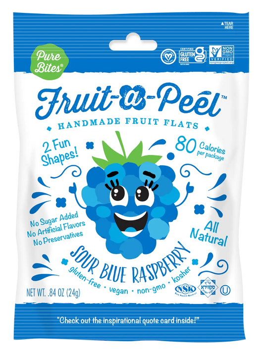 Fruit-a-Peel Sour Blue Raspberry Fruit Flats