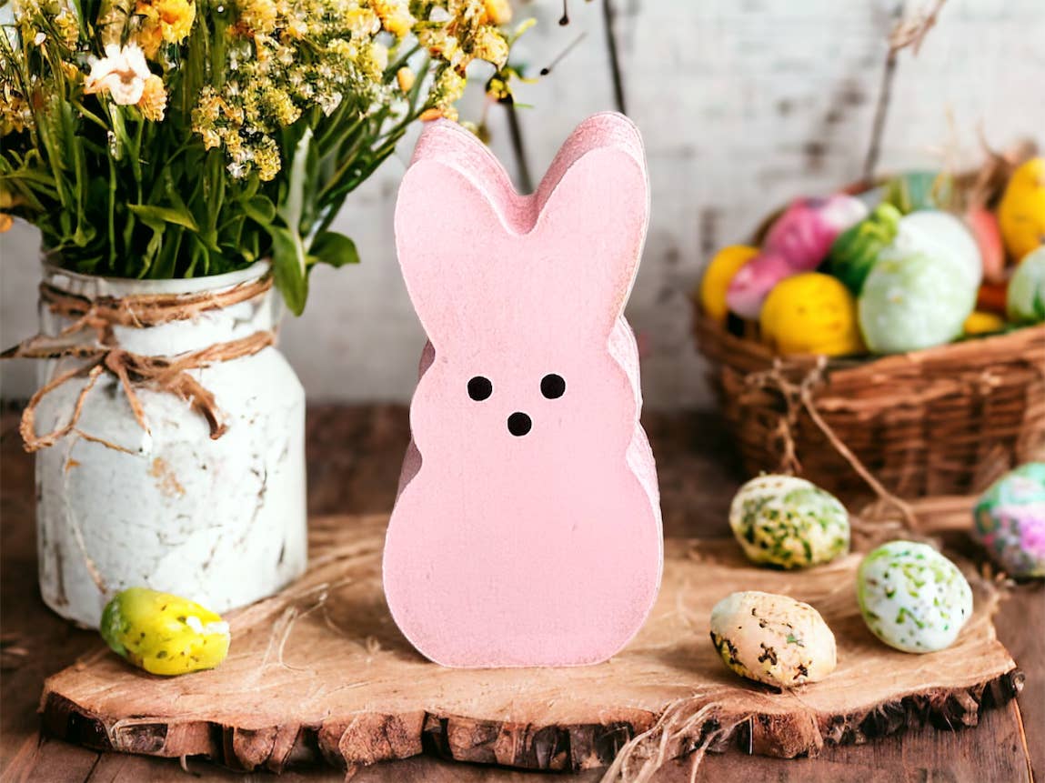 Primitive Rustic Wood Spring/Easter Peeps - SMALL 3.5"