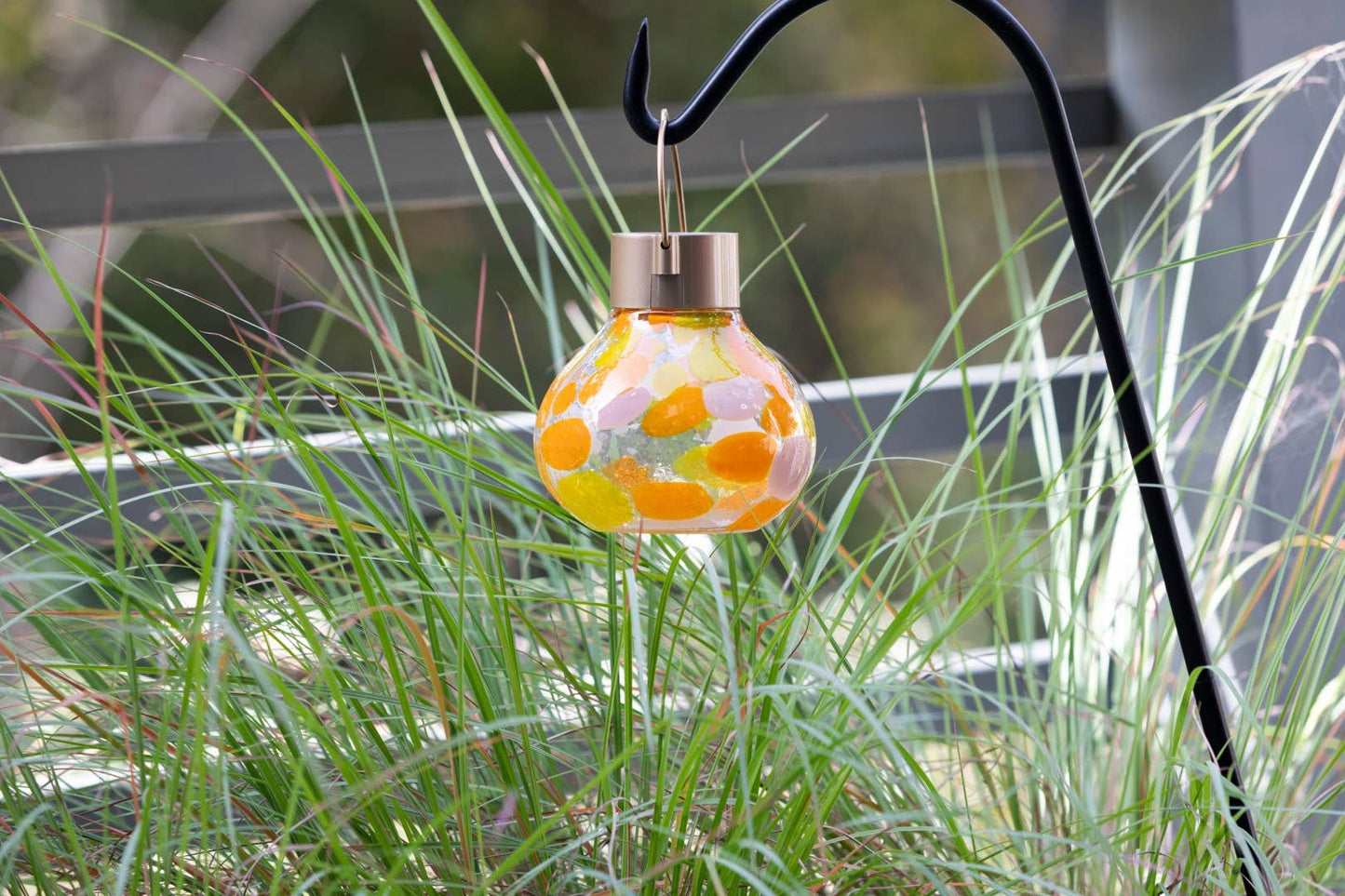 *NEW* Tea Lantern - 5" Glass Outdoor Solar Lantern - Mai Tai