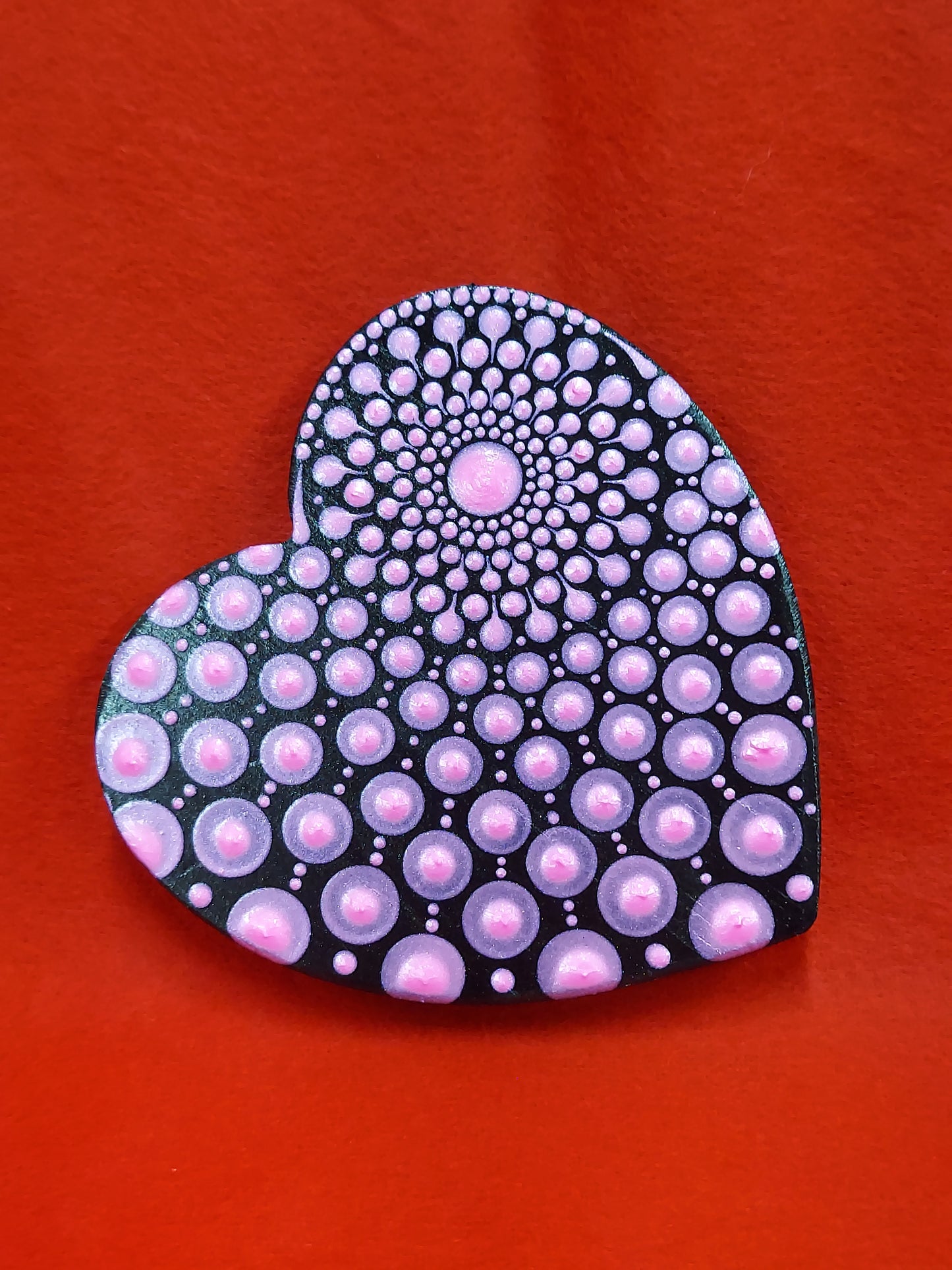 Mandala Wood Heart shelf sitter