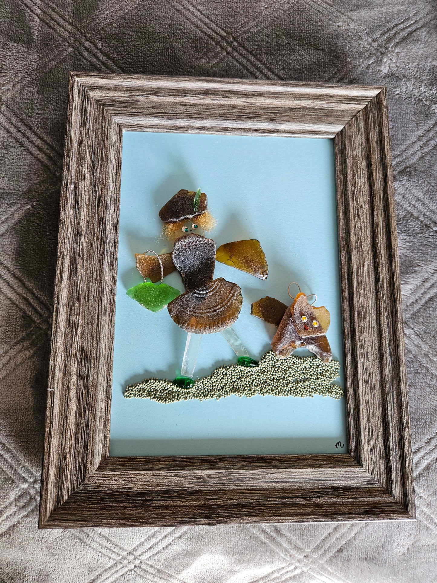 Sea Glass Lady with Pet
