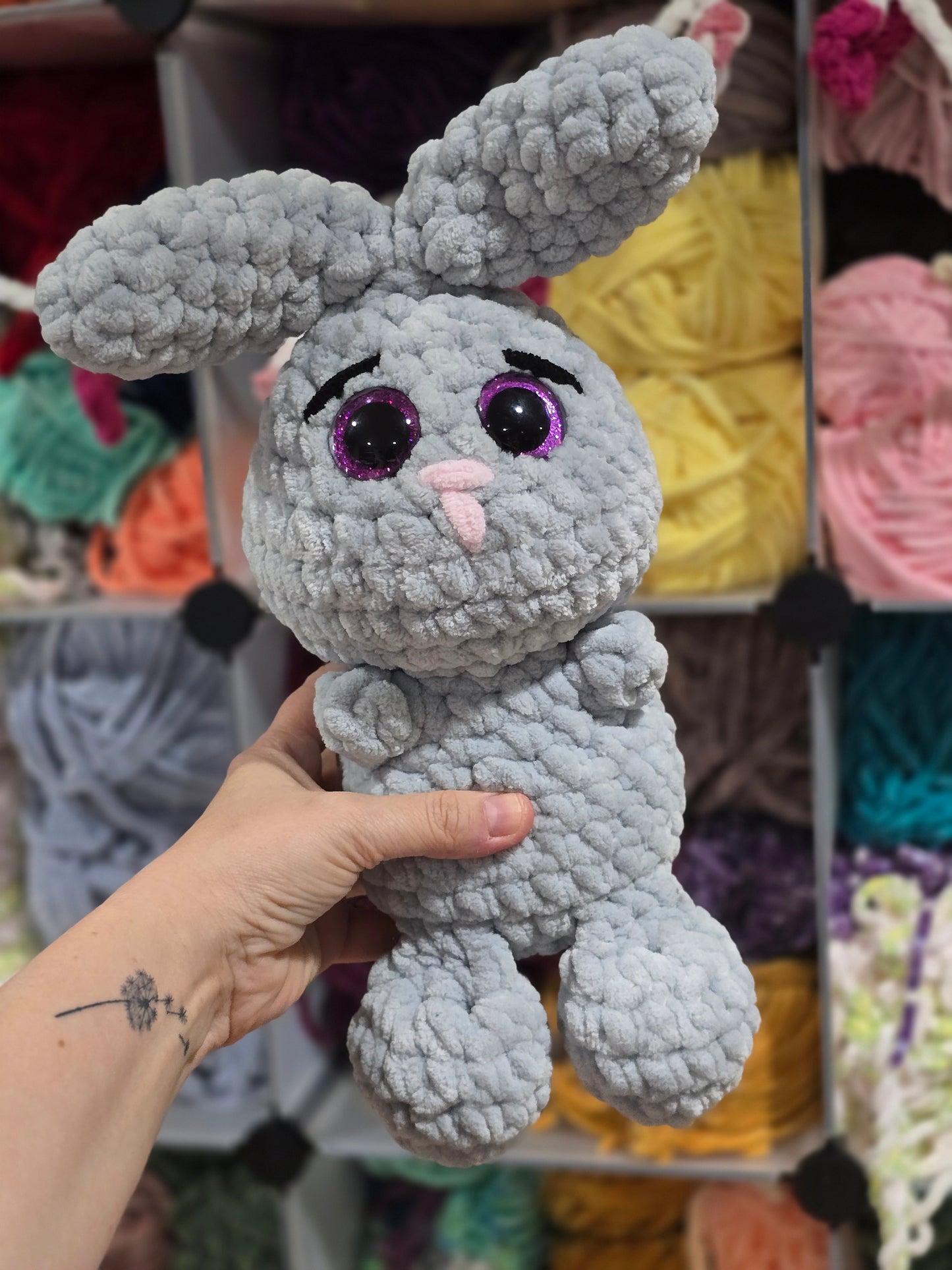 Gray Plush Bunny, large