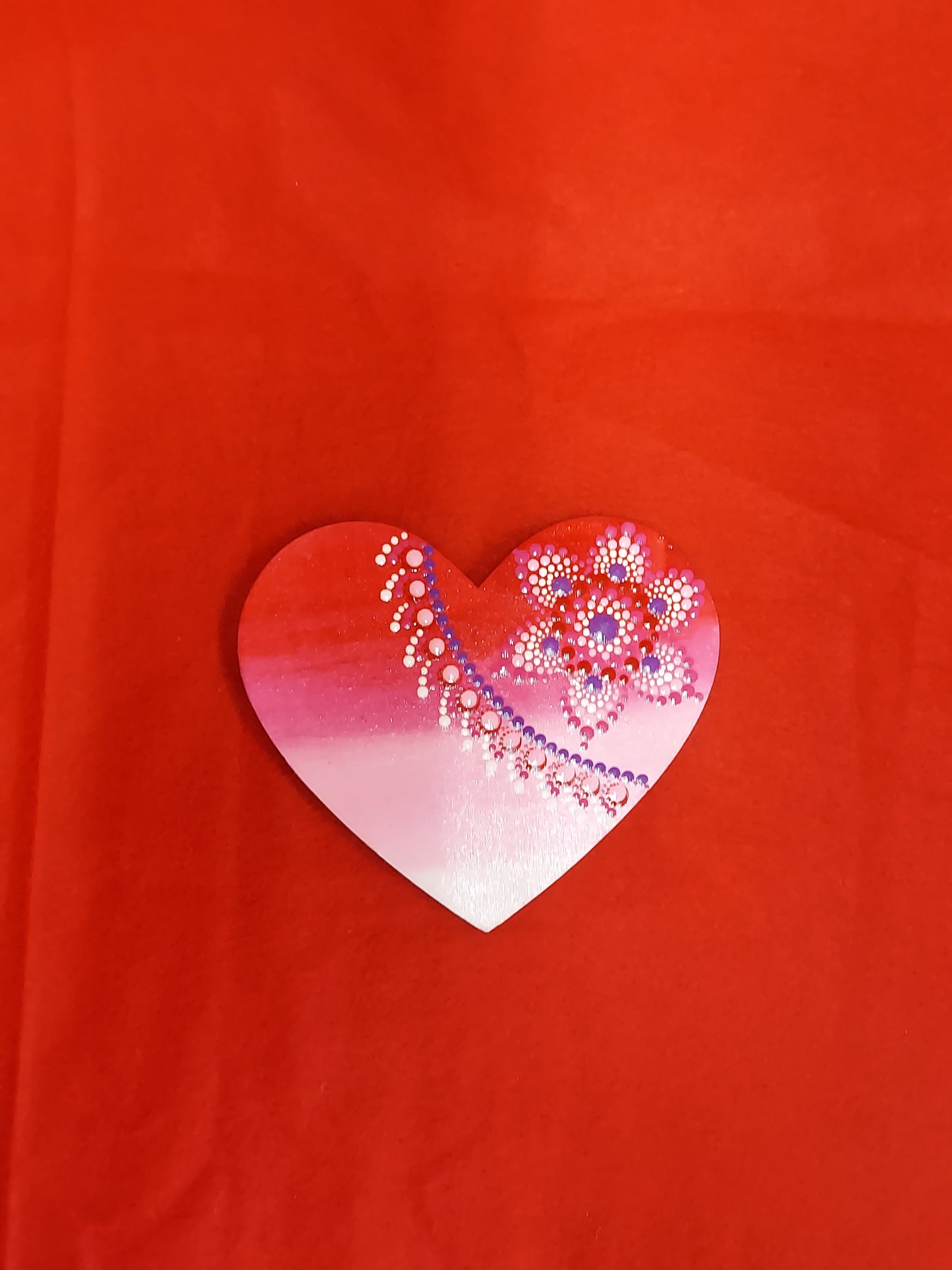 Mandala Wood Heart magnet