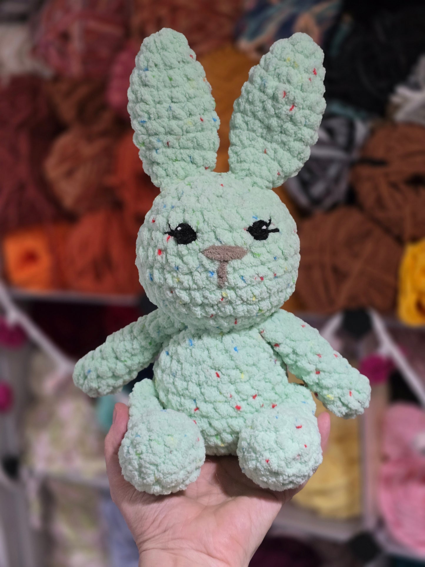 Large Bunny Toy, mint green