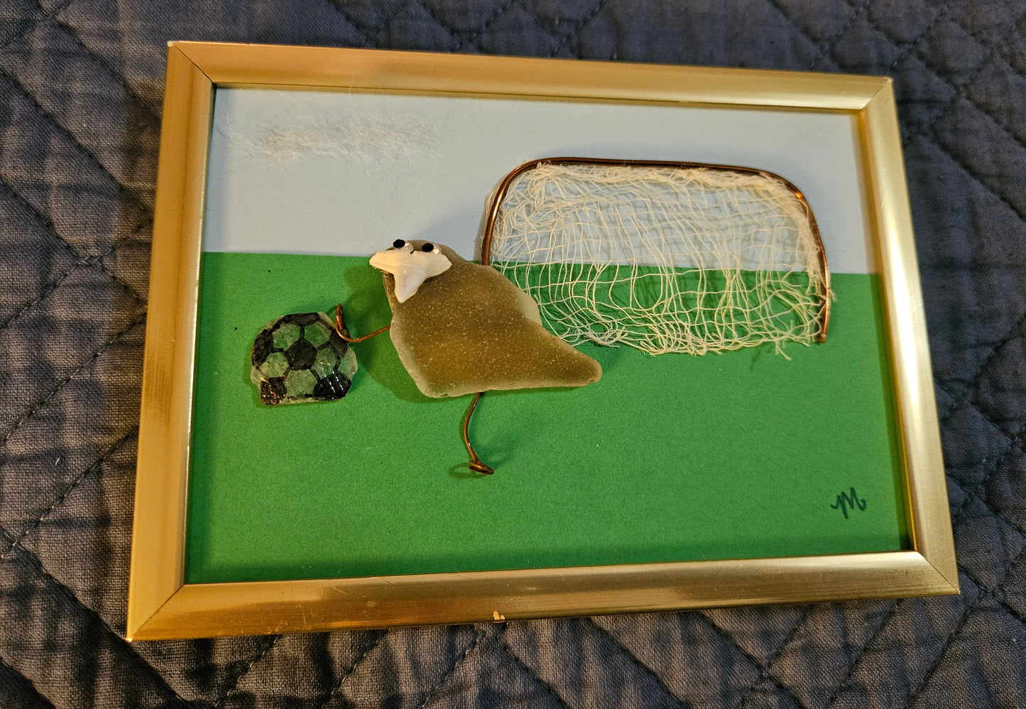 Sea Glass Soccer Bird