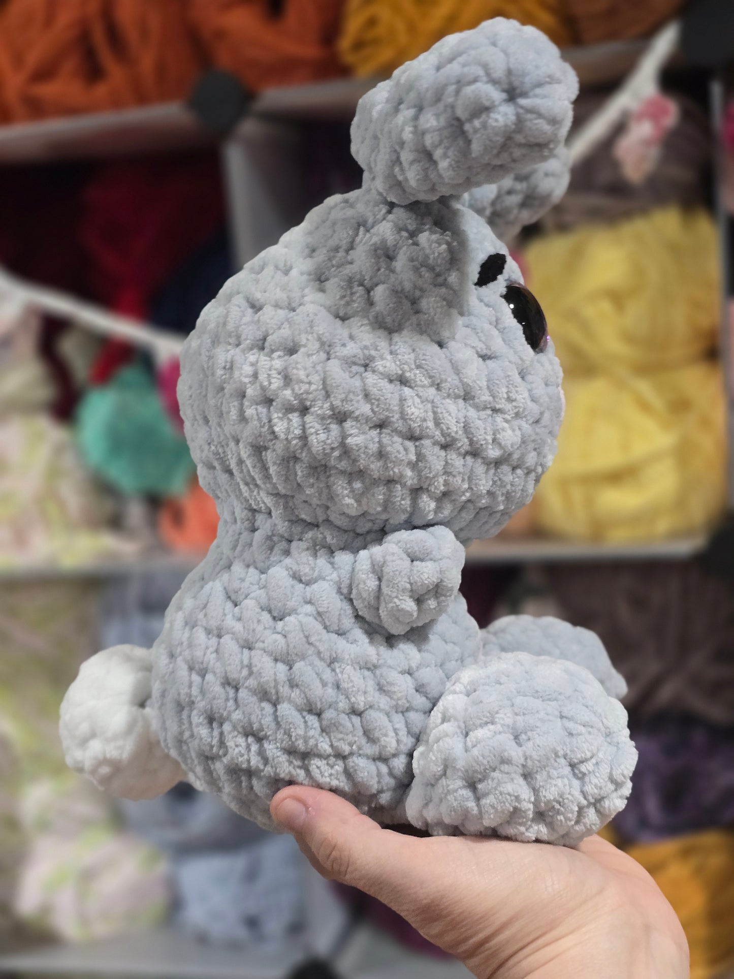 Gray Plush Bunny, large
