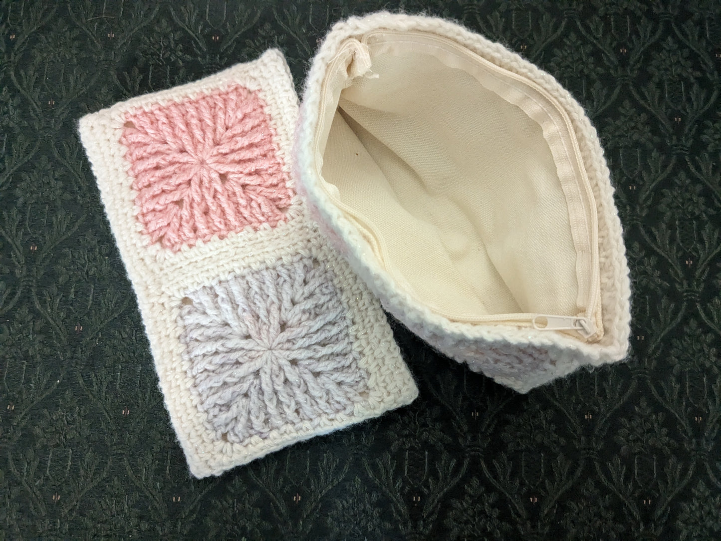Crochet makeup bag/ pencil case