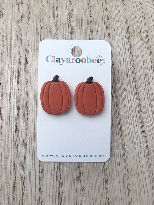 Pumpkin Tall Stud Earrings