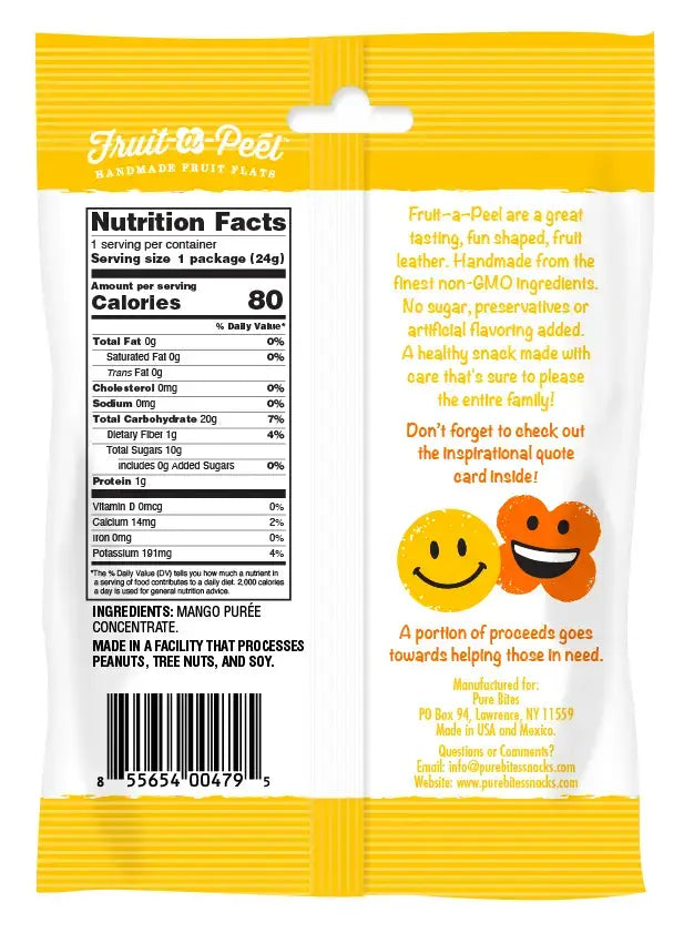 Fruit-a-Peel Sweet Juicy Mango Fruit Flats