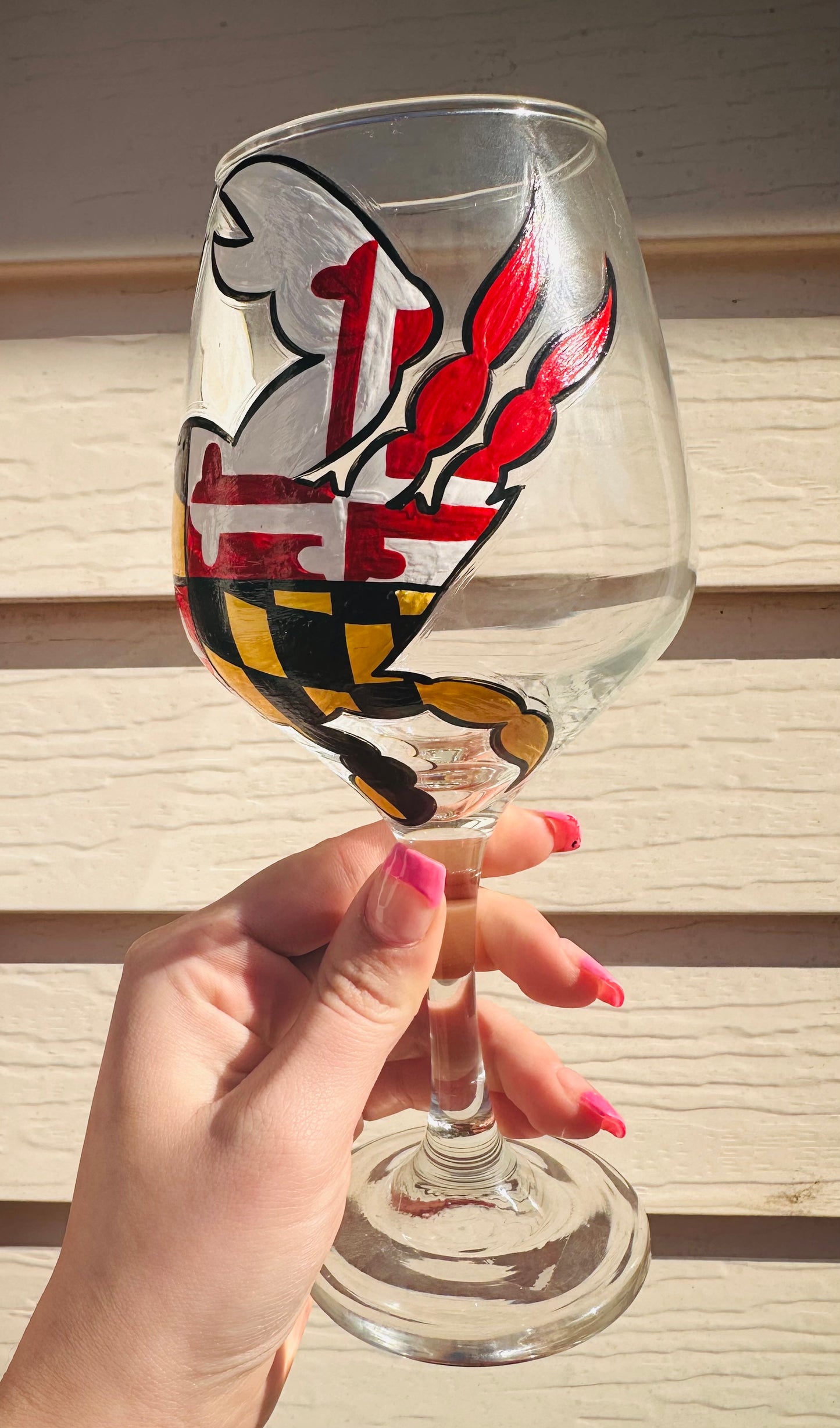 Hand-Painted Decorative Wine Glasses 24oz & 26oz