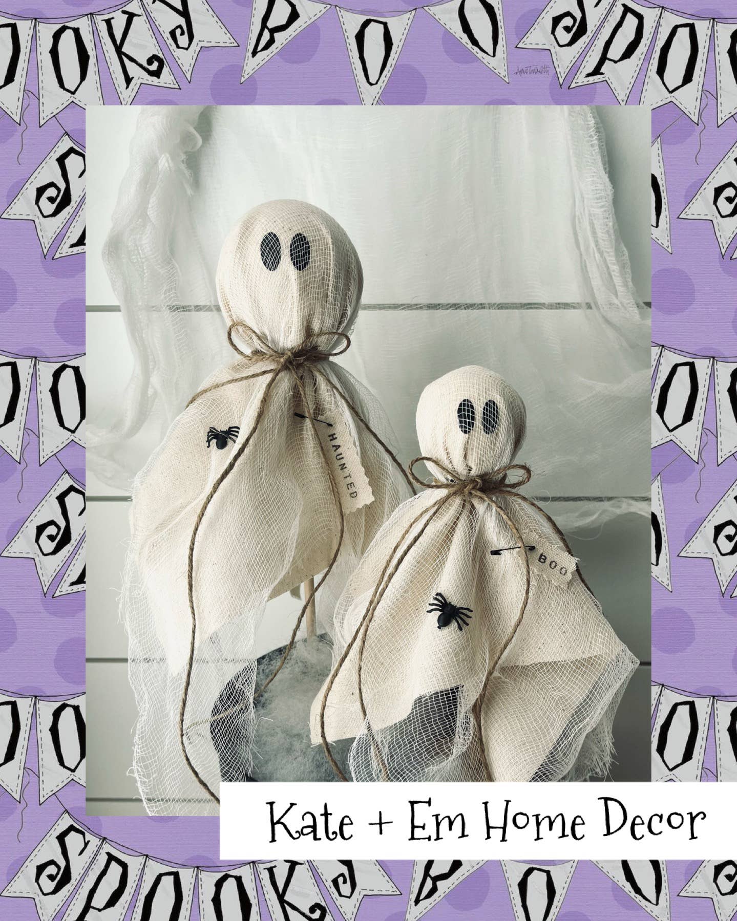 Rustic Primitive Halloween Ghost Home Decor-3 Sizes