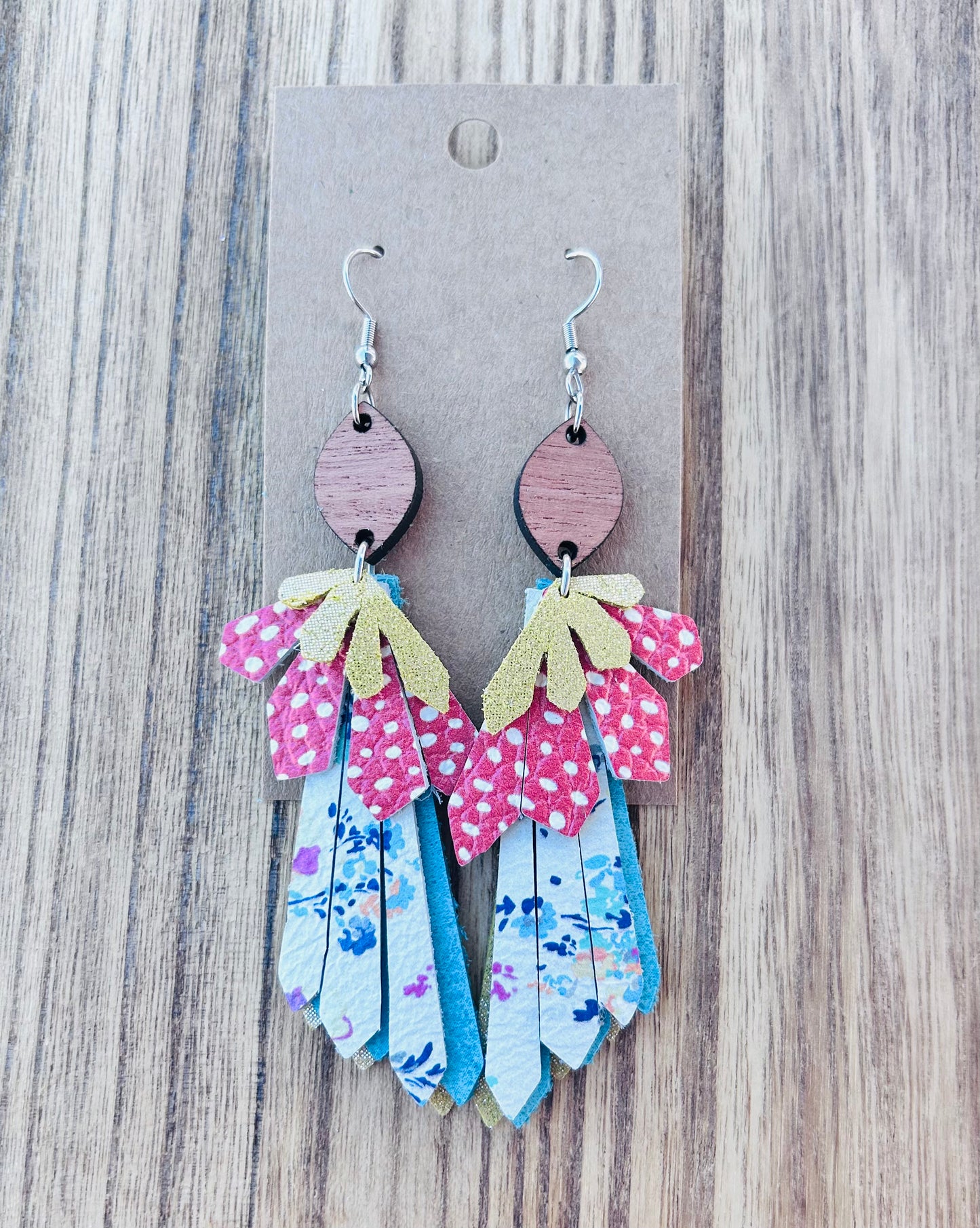 Boho Fringe Spring Earrings