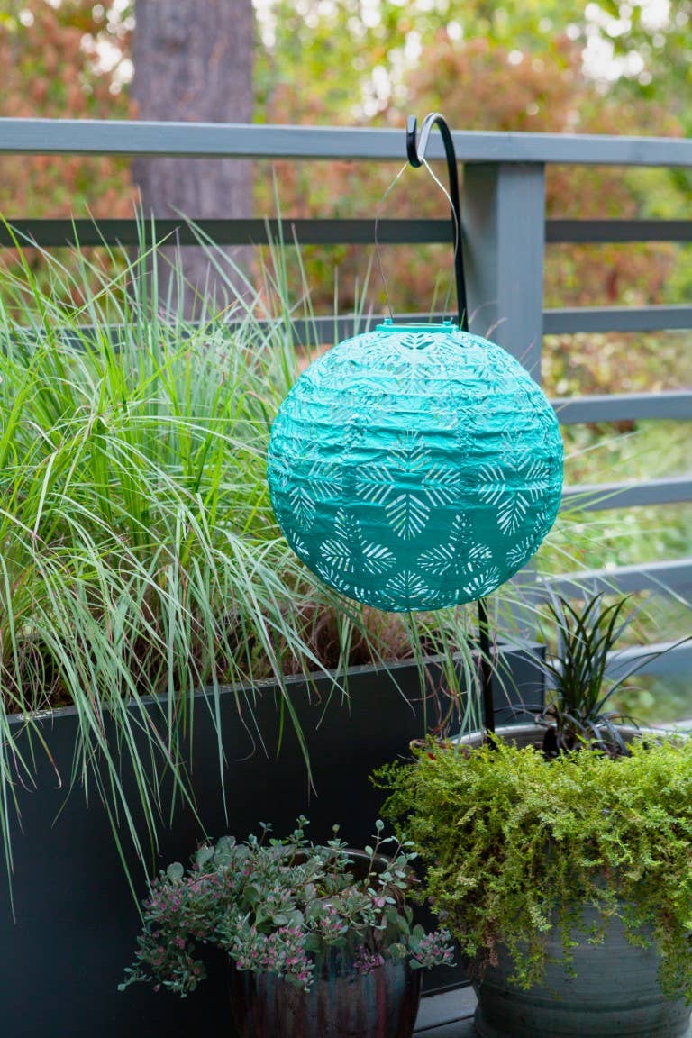 *NEW* Stella Brights 12" Globe Solar Lantern - Turquoise