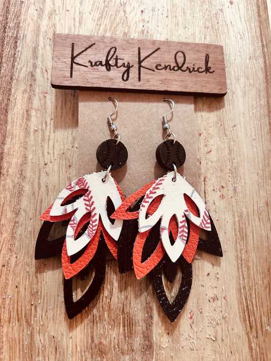 Orioles dangle earrings