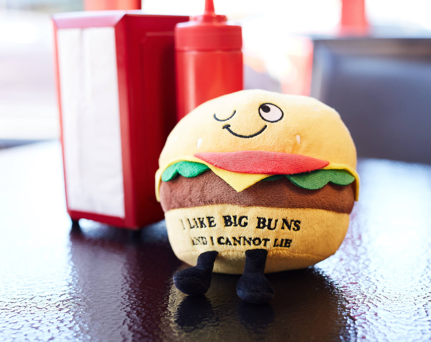 Funny Burger Plushie - White Elephant Gift for Friends