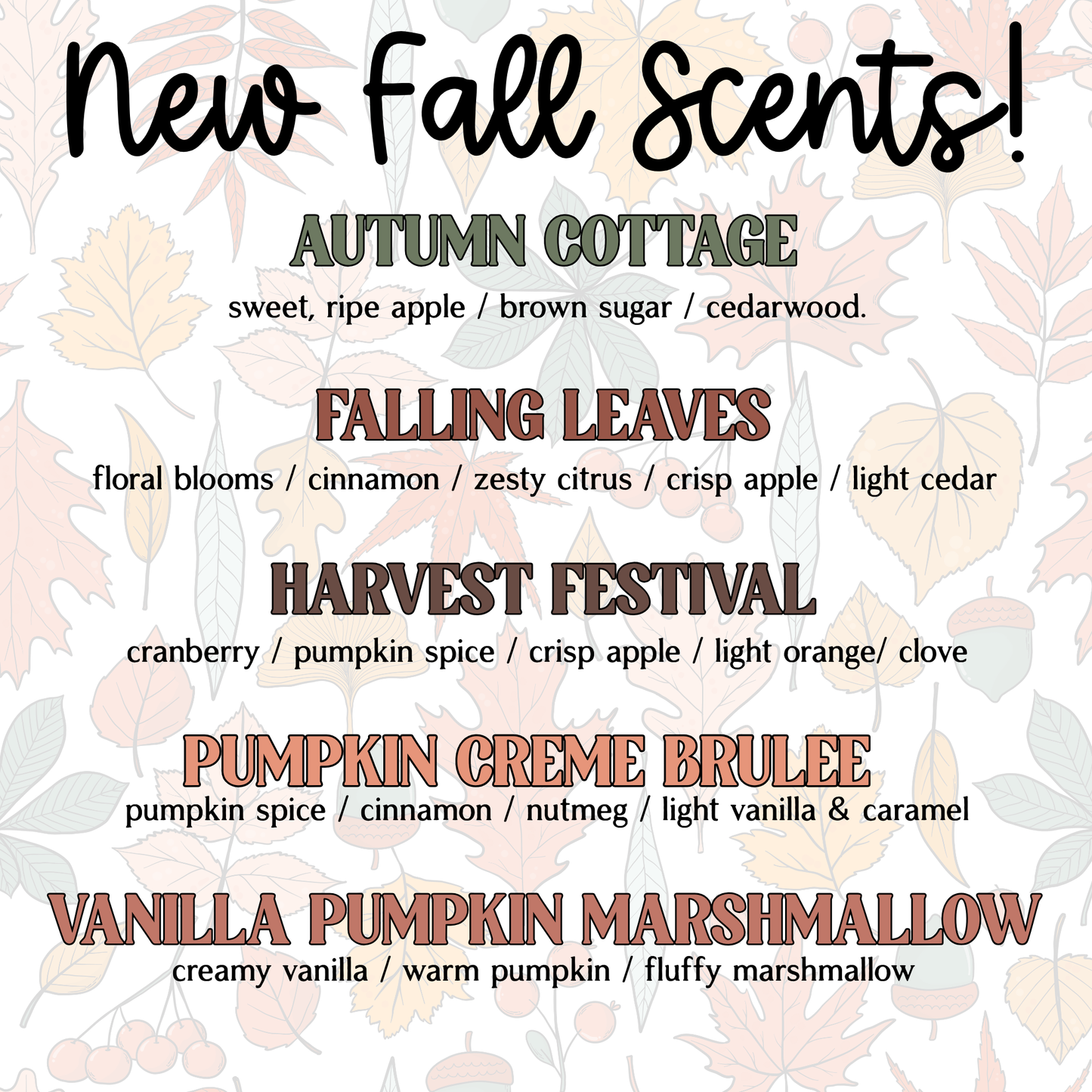 Plant Car Air Freshener Diffuser Refills - Refill Oils ONLY: *Harvest Festival*
