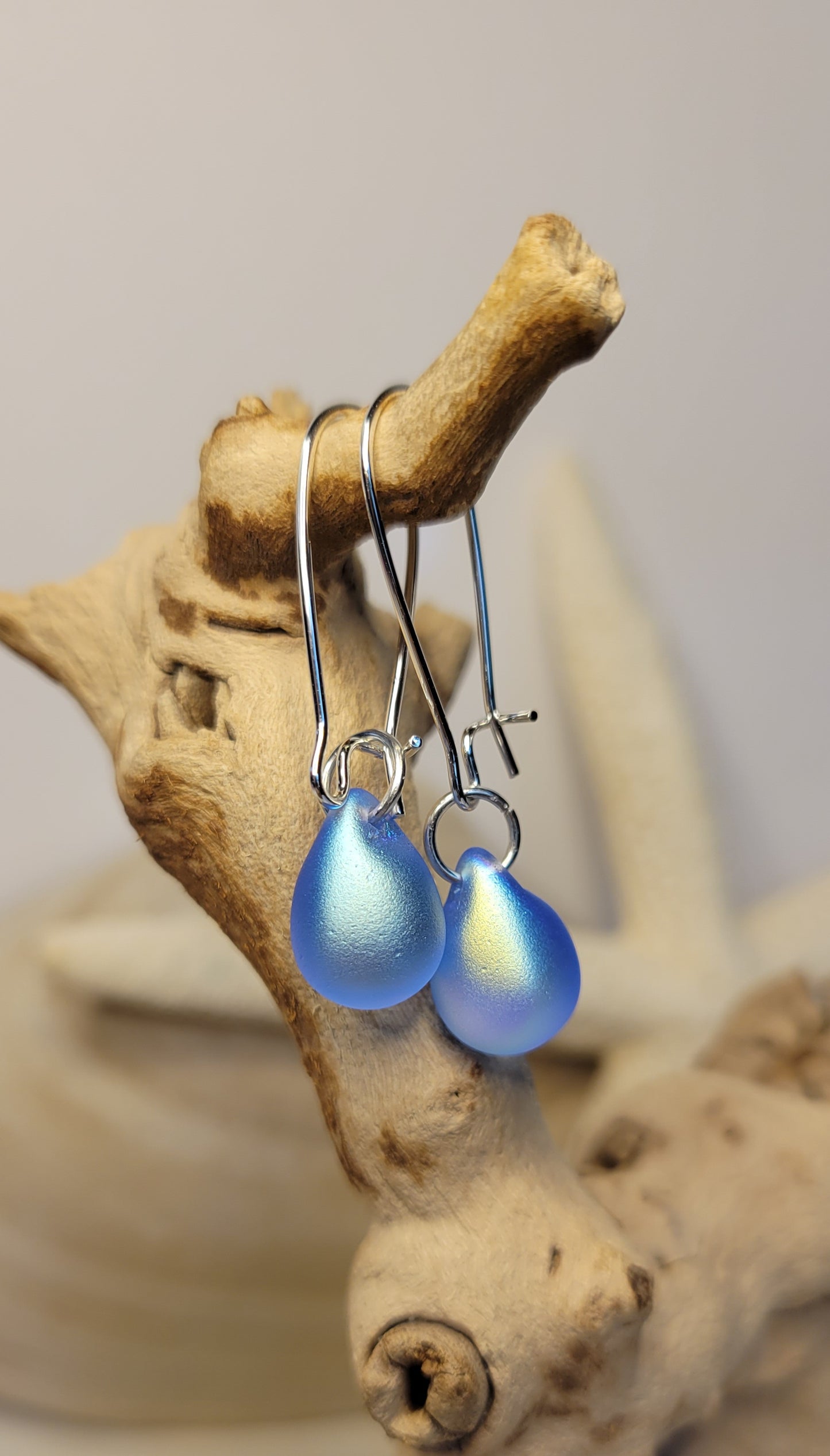 sea glass drop earrings