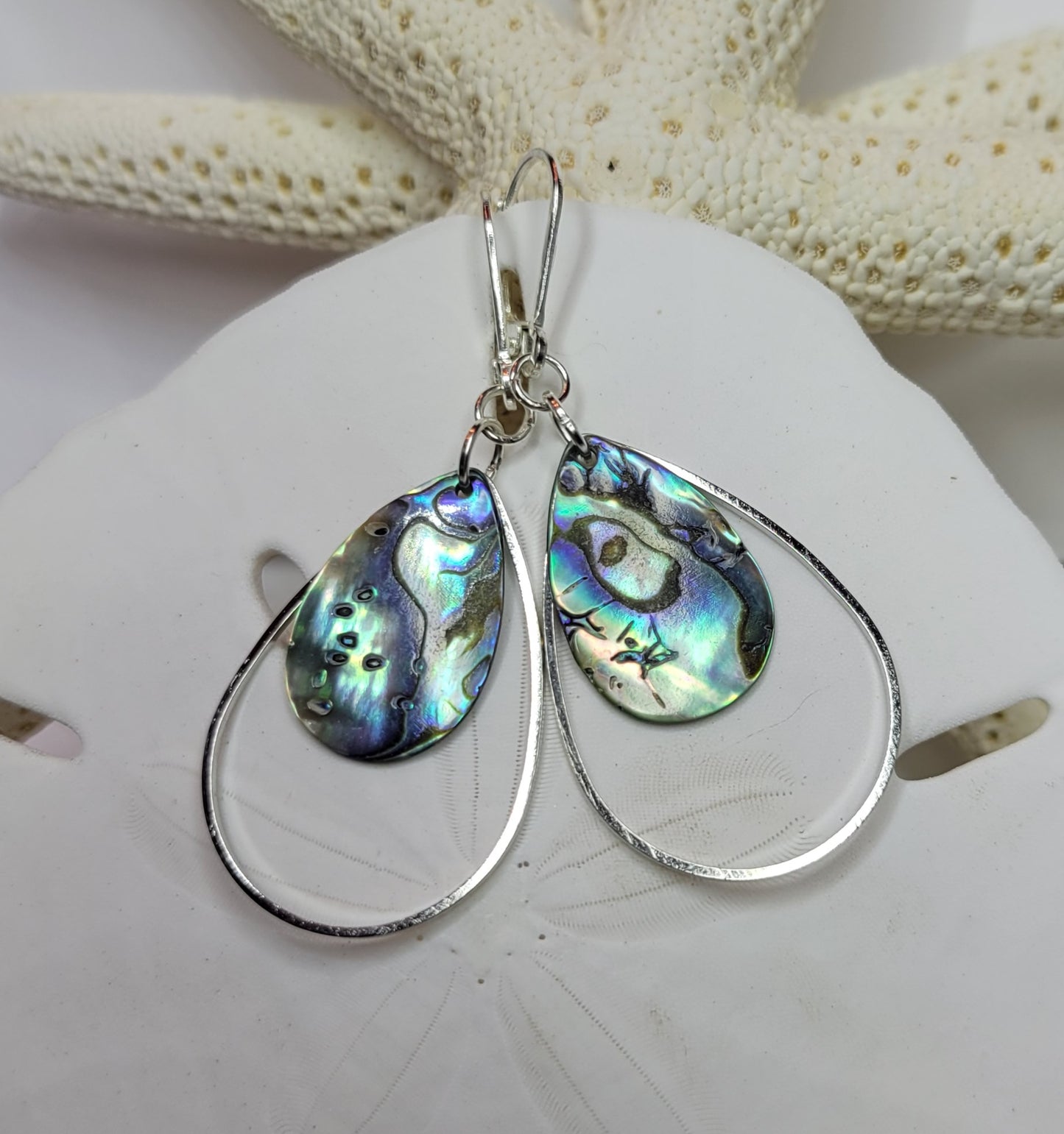 abalone teardrop earrings