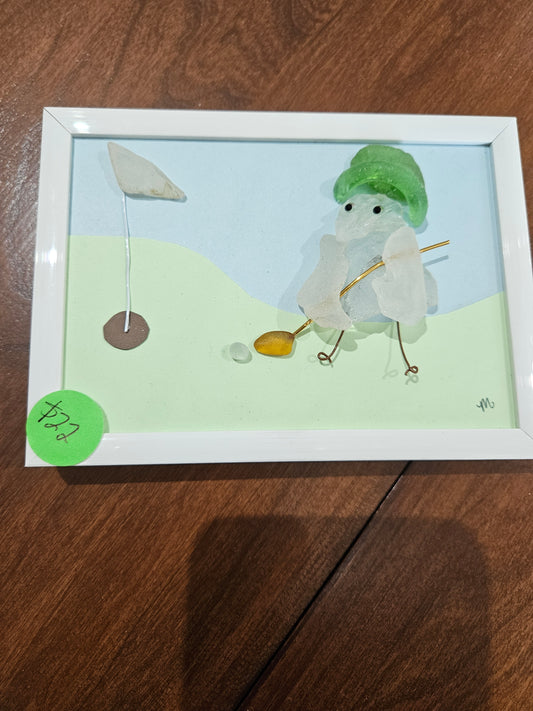 Sea Glass Golfer Bird