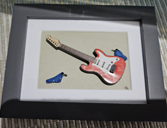 Sea Glass Birds On Guitar