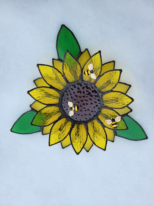 stained glass sunflower
