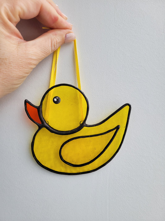 stained glass rubber duckie