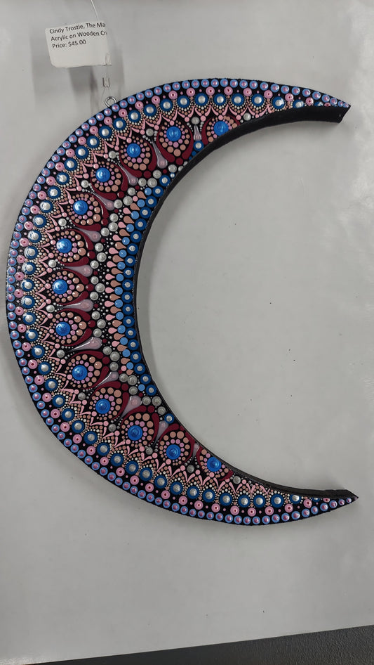 Dot Painted Crescent Moon