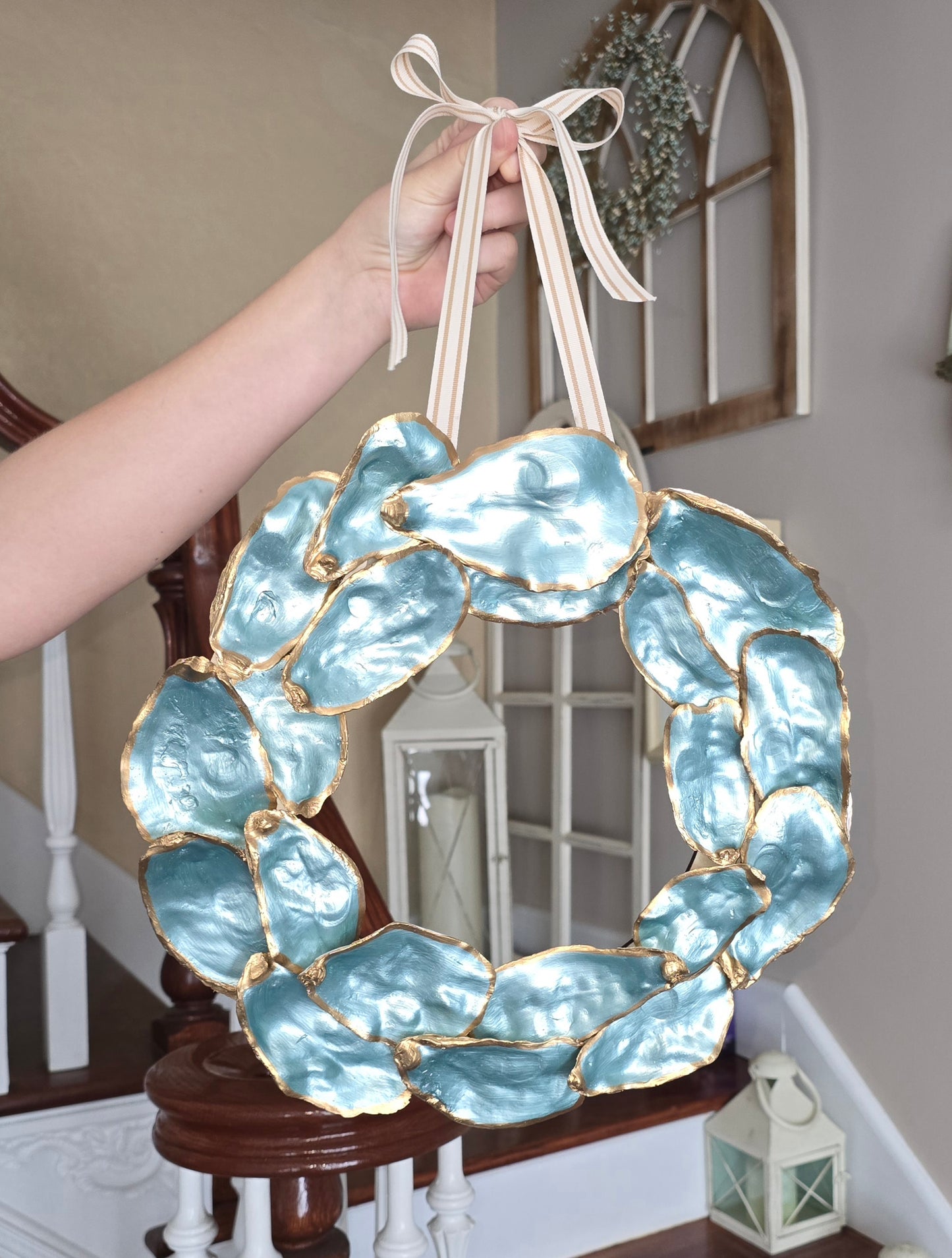 Oyster shell wreath
